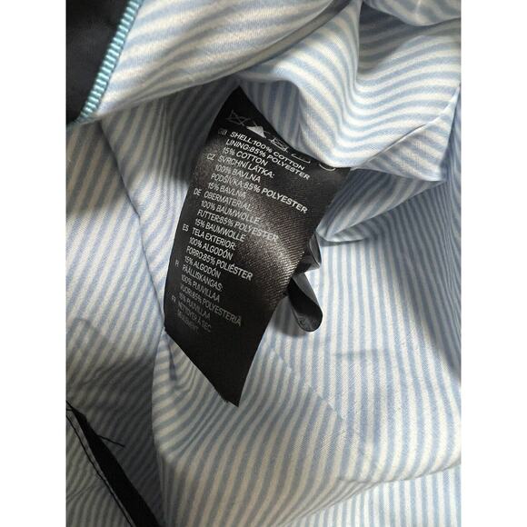 H&M Women’s Windbreaker Jacket Navy Blue Long Sleeve Button Up Size US 6 BD8 - Picture 6 of 7